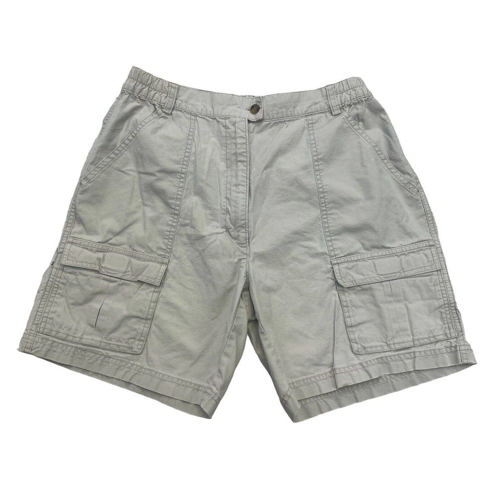 Woolrich Cargo Shorts Womens 8 British Tan Flat Front Utility Pockets Hiking